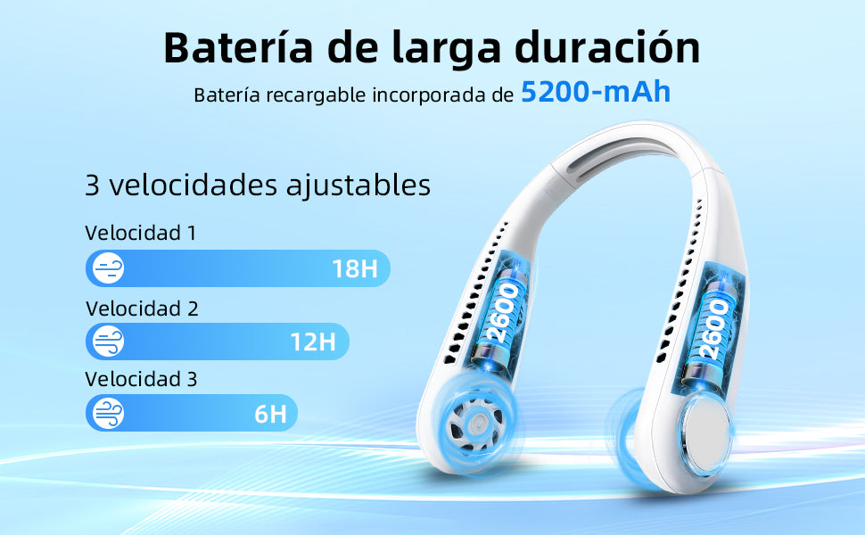 Ventilador de cuello portátil